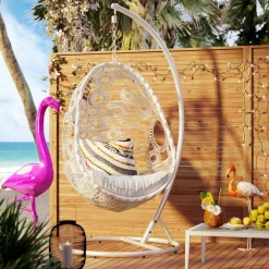 Fotel Wiszący Ibiza 104x203 Cm Biały*KARE Design Online