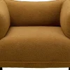 Fotel W Kolorze żółtym Tkanina Pluszowa 95 Cm*KARE Design Best