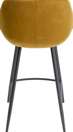 Hoker Aksamitny żółty Z Oparciem I Podłokietnikami 69 Cm*KARE Design Online