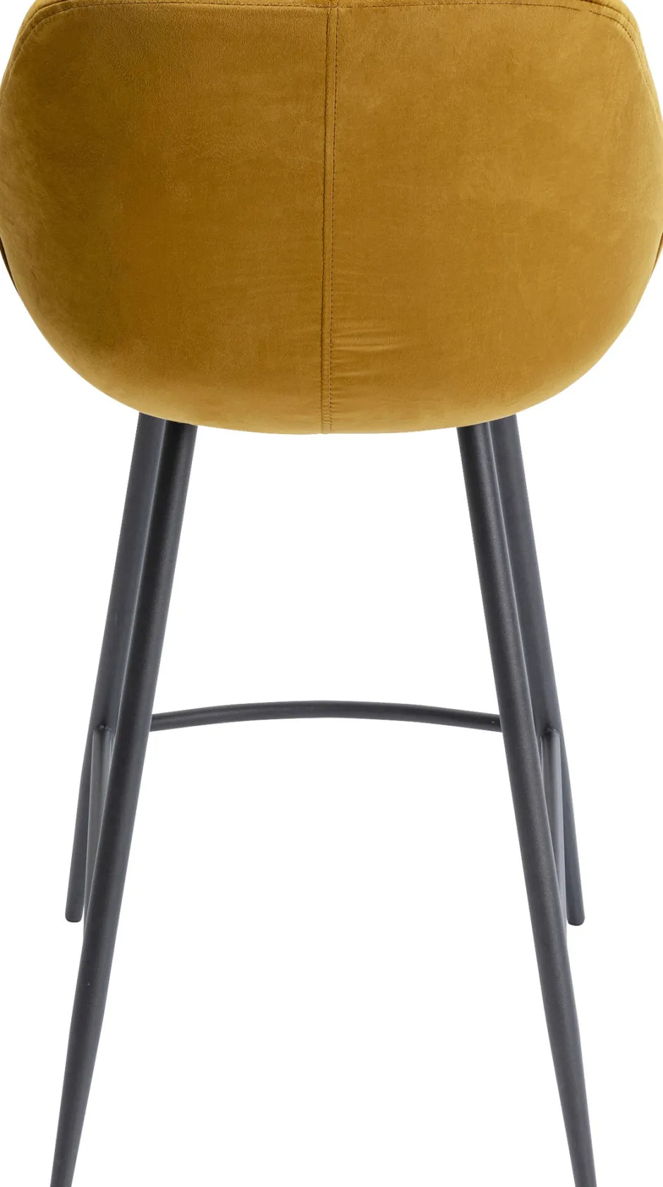 Hoker Aksamitny żółty Z Oparciem I Podłokietnikami 69 Cm*KARE Design Online