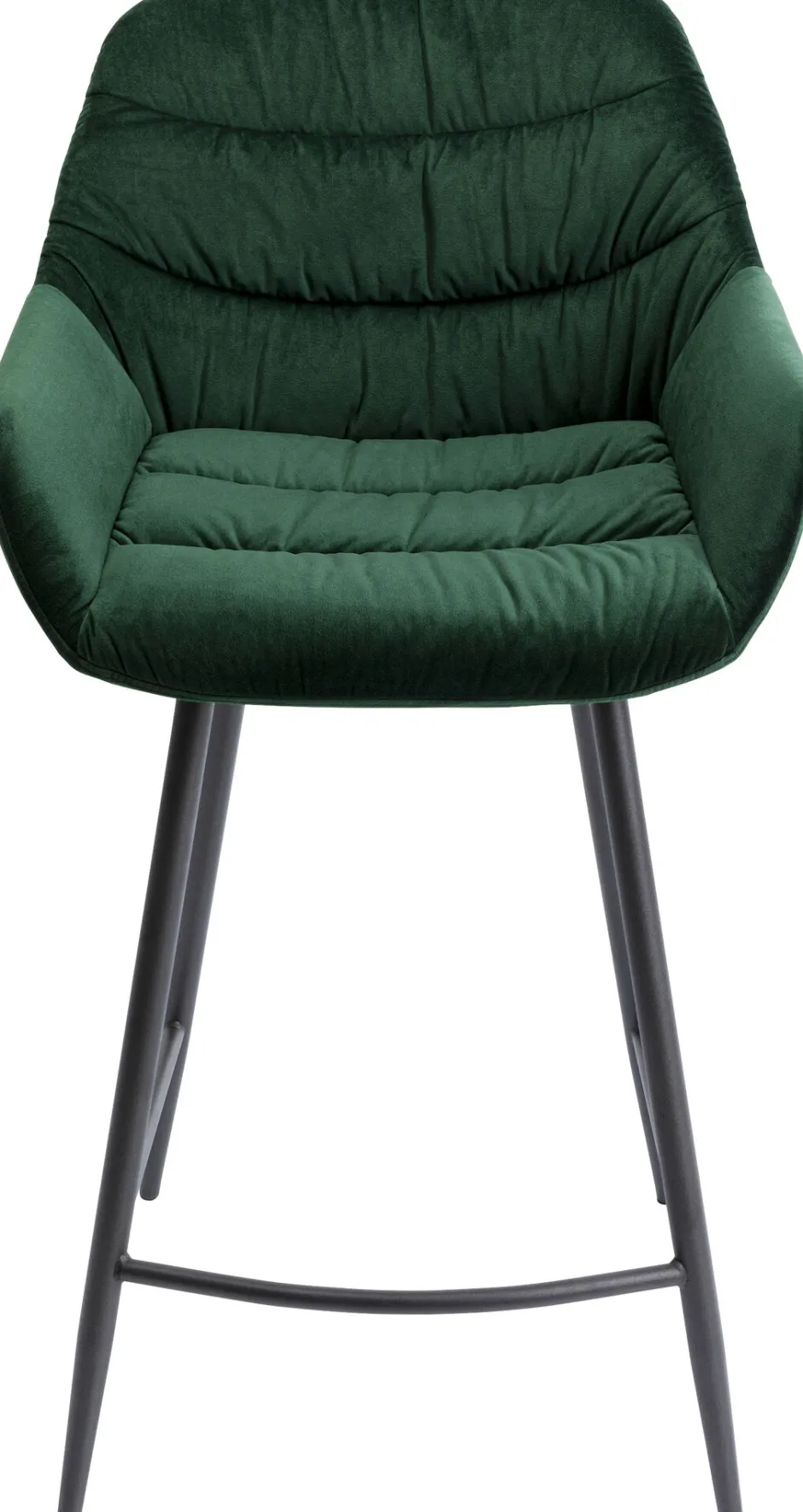 Hoker Aksamitny Zielony Z Oparciem I Podłokietnikami 69 Cm*KARE Design Discount