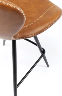 Hoker Ekoskóra Brązowy Nogi Metalowe Czarne 91cm*KARE Design Hot