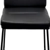 Hoker Niski W Kolorze Czarnym Ekoskóra I Stal 60 Cm*KARE Design