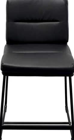 Hoker Niski W Kolorze Czarnym Ekoskóra I Stal 60 Cm*KARE Design
