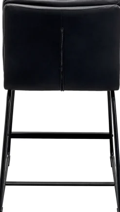 Hoker Niski W Kolorze Czarnym Ekoskóra I Stal 60 Cm*KARE Design