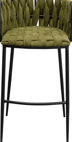 Hoker W Kolorze Ciemnozielonym Rama Czarna Stalowa 77 Cm*KARE Design Discount