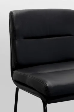 Hoker W Kolorze Czarnym Ekoskóra I Stal 75 Cm*KARE Design Hot