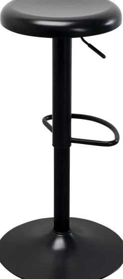 Hoker W Kolorze Czarnym Z Regulacją Wysokości Okrągłe Siedzisko 60-82 Cm*KARE Design