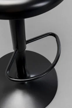 Hoker W Kolorze Czarnym Z Regulacją Wysokości Okrągłe Siedzisko 60-82 Cm*KARE Design