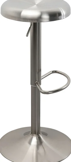 Hoker W Kolorze Srebrnym Z Regulacją Wysokości Okrągłe Siedzisko 60-82 Cm*KARE Design New