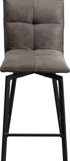 Hoker Z Obrotowym Siedziskiem Pikowany Brązowy Nogi Stal 69 Cm*KARE Design