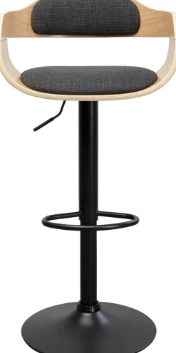 Hoker Z Regulacją Wysokości Naturalne Drewno I Sklejka Noga Czarna Stalowa 64-85 Cm*KARE Design Hot