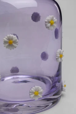 Karafka Szklana Fioletowa Wzór Kwiatowy 755 Ml*KARE Design Hot