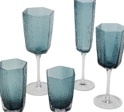 Kieliszek Do Białego Wina Szklany Niebieski 300 Ml 22 Cm*KARE Design