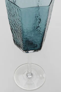 Kieliszek Do Białego Wina Szklany Niebieski 300 Ml 22 Cm*KARE Design