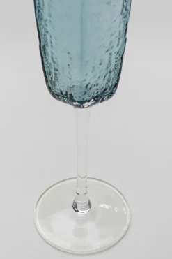 Kieliszek Do Szampana Szklany Niebieski 250 Ml 27 Cm*KARE Design Hot