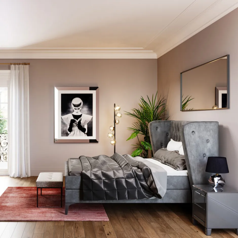 Łóżko Benito Moon 180x200 Cm Szare*KARE Design Best