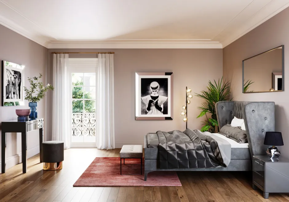 Łóżko Benito Moon 180x200 Cm Szare*KARE Design Best