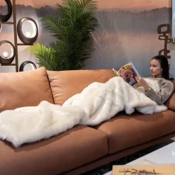 Koc Fur Polar 200x140 Kremowy*KARE Design Sale