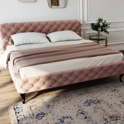 Łóżko Desire Velvet 180x200 Cm Ecru*KARE Design New