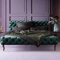 Łóżko Desire Velvet 160x200 Cm Zielone*KARE Design Hot