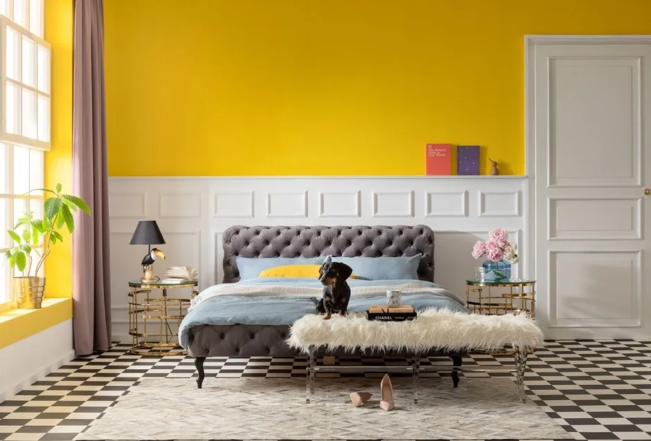 Łóżko Desire 160x200 Cm Jasnoszare*KARE Design Sale