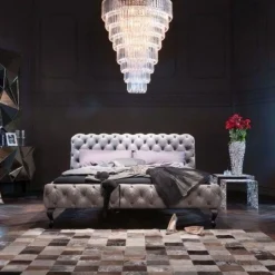 Łóżko Desire 200x200 Cm Szare*KARE Design