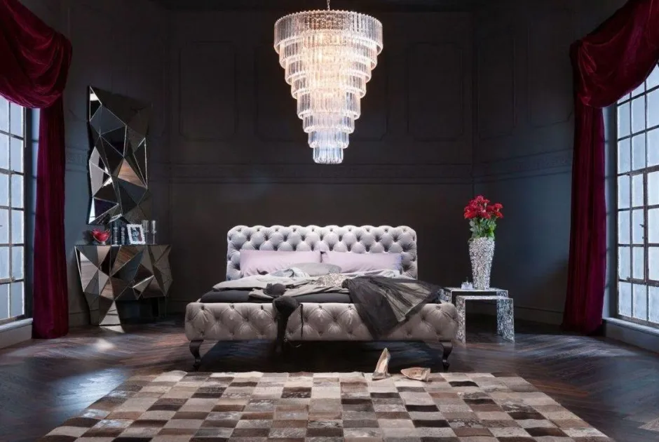 Łóżko Desire 200x200 Cm Szare*KARE Design