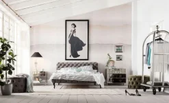 Łóżko Desire 200x200 Cm Szare*KARE Design