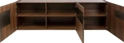 Komoda Brązowa Fornirowana 3-drzwiowa 200x76 Cm*KARE Design