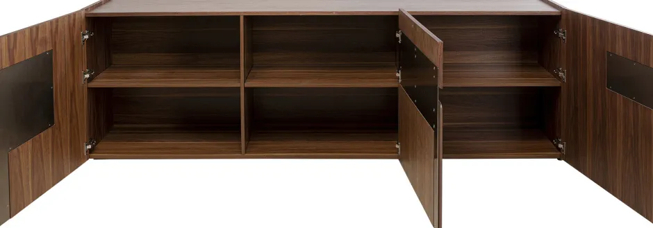 Komoda Brązowa Fornirowana 3-drzwiowa 200x76 Cm*KARE Design