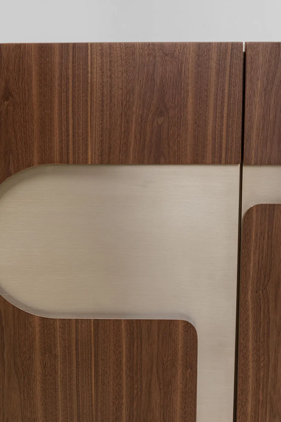 Komoda Brązowa Fornirowana 3-drzwiowa 200x76 Cm*KARE Design