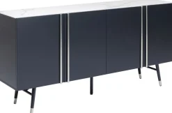 Komoda Catania 180x61 Cm Ciemnoszara - Blat Szklany*KARE Design Best