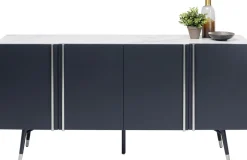 Komoda Catania 180x61 Cm Ciemnoszara - Blat Szklany*KARE Design Best