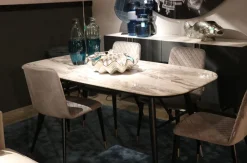 Komoda Catania 180x61 Cm Ciemnoszara - Blat Szklany*KARE Design Best