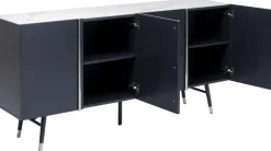 Komoda Catania 180x61 Cm Ciemnoszara - Blat Szklany*KARE Design Best