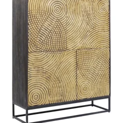 Komoda Circulo 120x150 Cm Czarno-złota*KARE Design Sale
