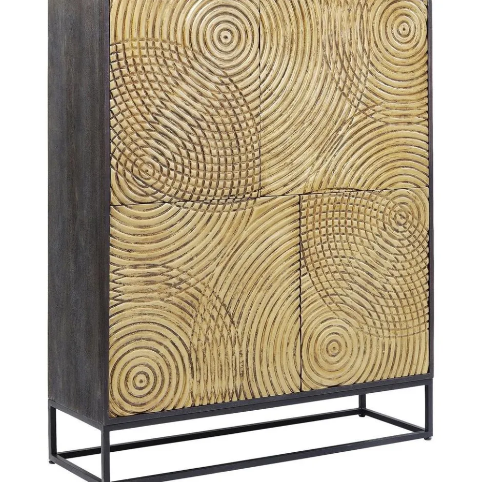 Komoda Circulo 120x150 Cm Czarno-złota*KARE Design Sale