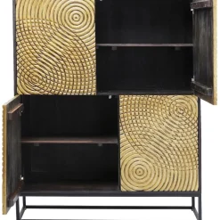 Komoda Circulo 120x150 Cm Czarno-złota*KARE Design Sale