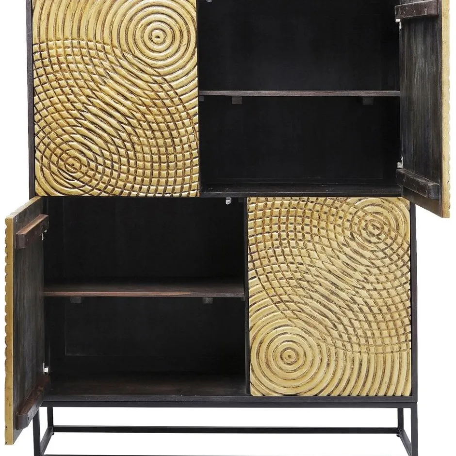Komoda Circulo 120x150 Cm Czarno-złota*KARE Design Sale