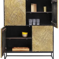 Komoda Circulo 120x150 Cm Czarno-złota*KARE Design Sale