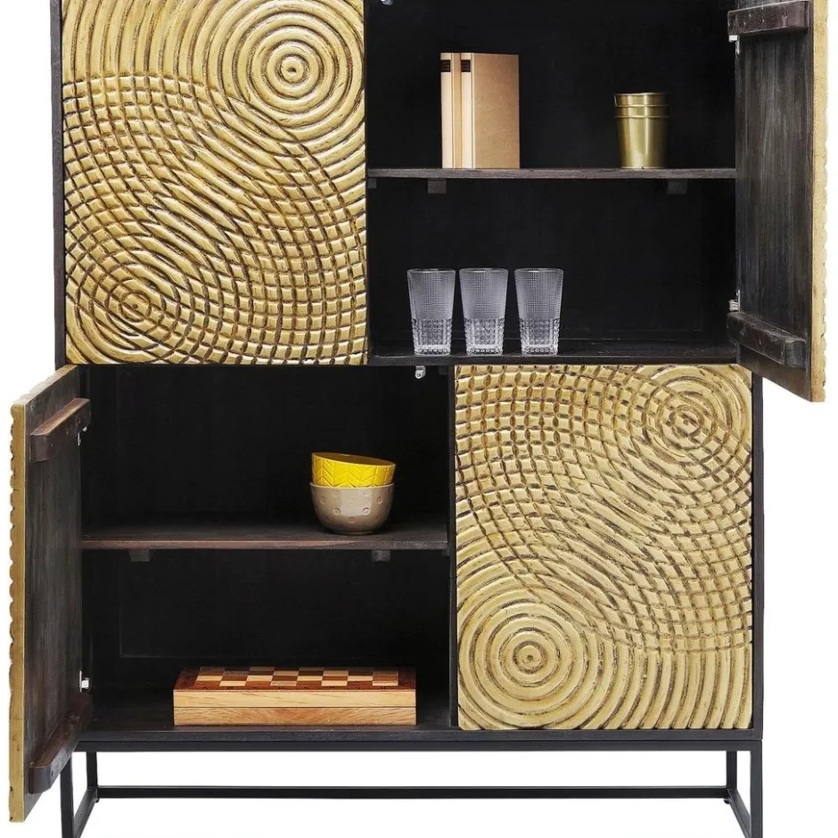 Komoda Circulo 120x150 Cm Czarno-złota*KARE Design Sale
