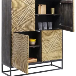 Komoda Circulo 120x150 Cm Czarno-złota*KARE Design Sale