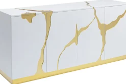 Komoda Cracked 165x80 Cm Biało-złota*KARE Design Best