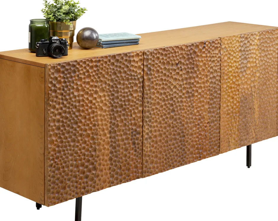 Komoda 3-drzwiowa Do Salonu Drewno Mango Ręczne Wykonanie 160x75 Cm*KARE Design Outlet