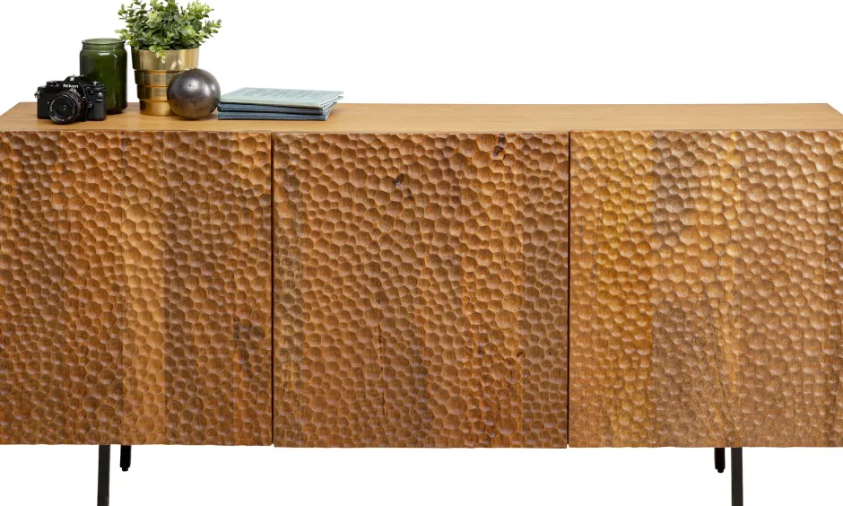 Komoda 3-drzwiowa Do Salonu Drewno Mango Ręczne Wykonanie 160x75 Cm*KARE Design Outlet