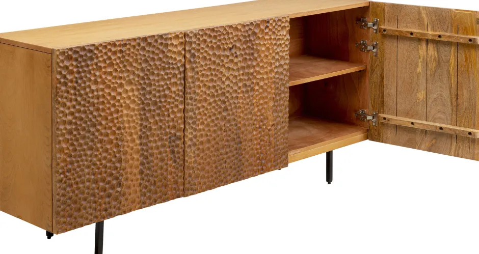 Komoda 3-drzwiowa Do Salonu Drewno Mango Ręczne Wykonanie 160x75 Cm*KARE Design Outlet