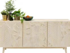 Komoda 3-drzwiowa Drewniana Boho Motyw Roślinny 160x75 Cm*KARE Design Clearance