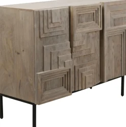 Komoda 3-drzwiowa Rustykalna Z Drewna Mango 115x90 Cm*KARE Design Sale