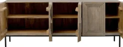 Komoda 5-drzwiowa Rustykalna Z Drewna Mango 184x76 Cm*KARE Design Discount
